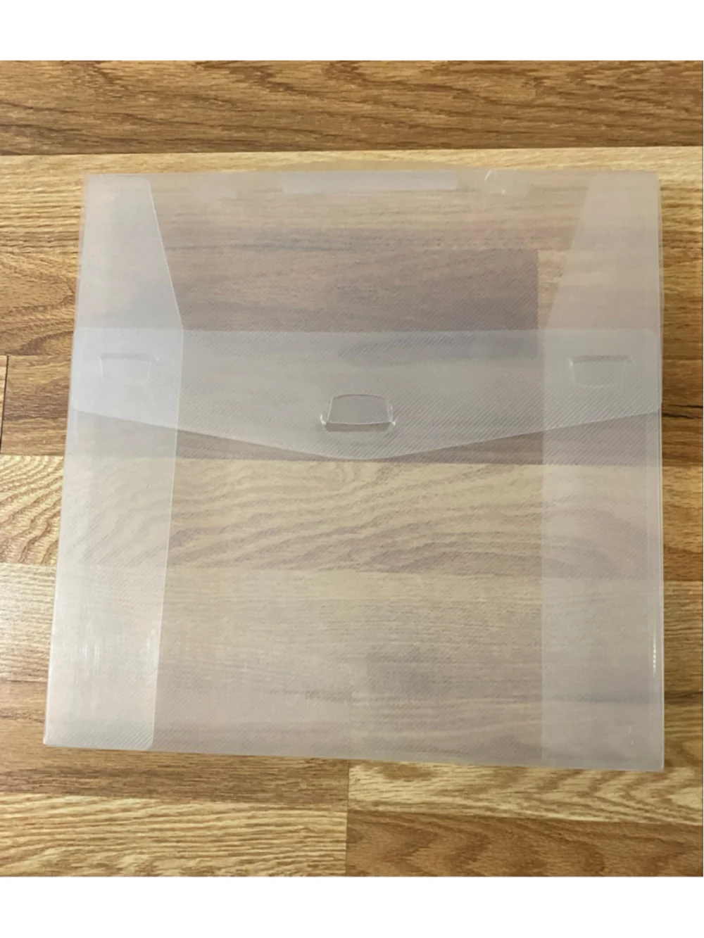 (2)Unbranded Clear Plastic Document Folder with Handle, 12.5” X 12.5”